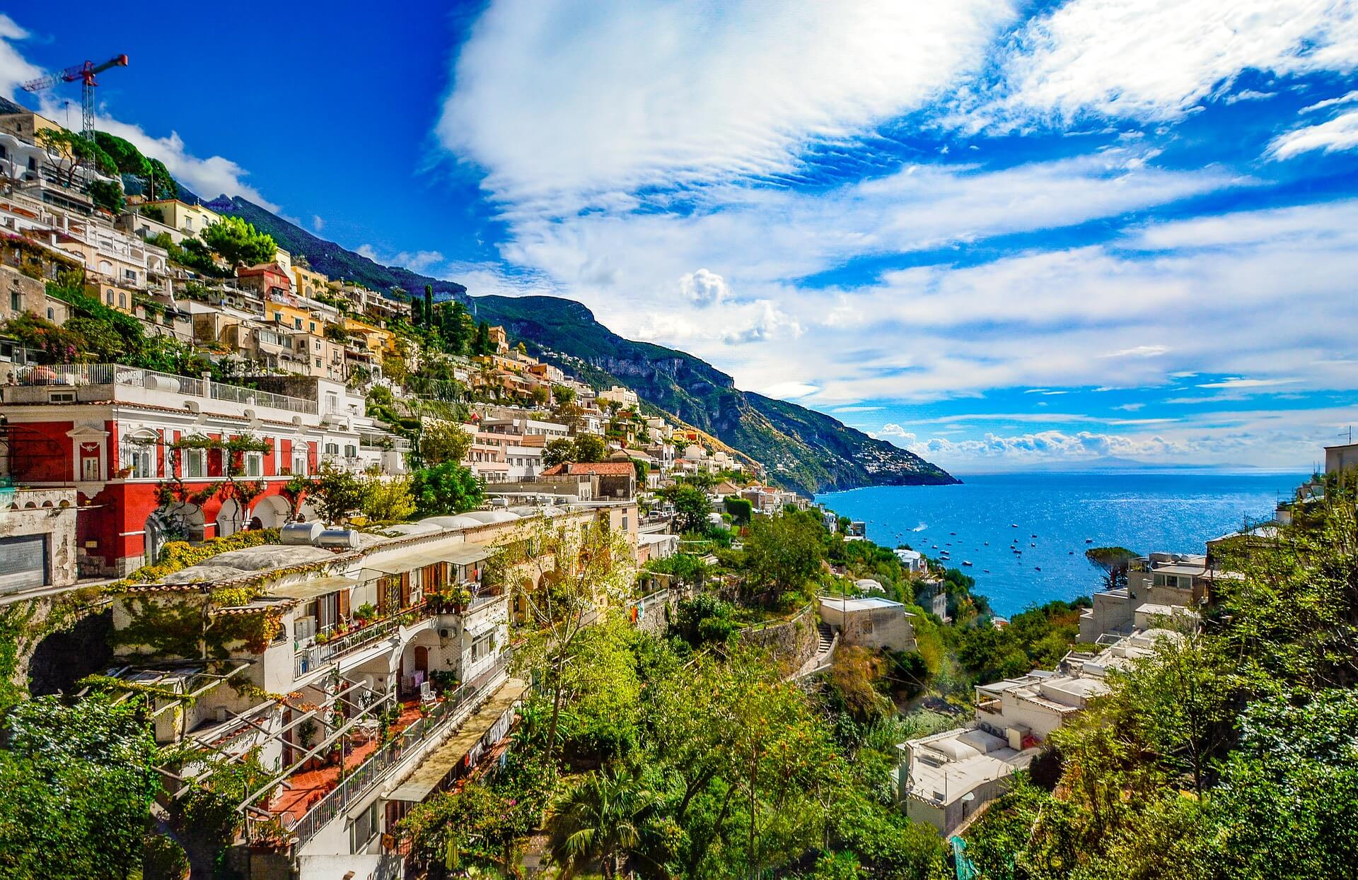 View of Positano on the Amalfi Coast