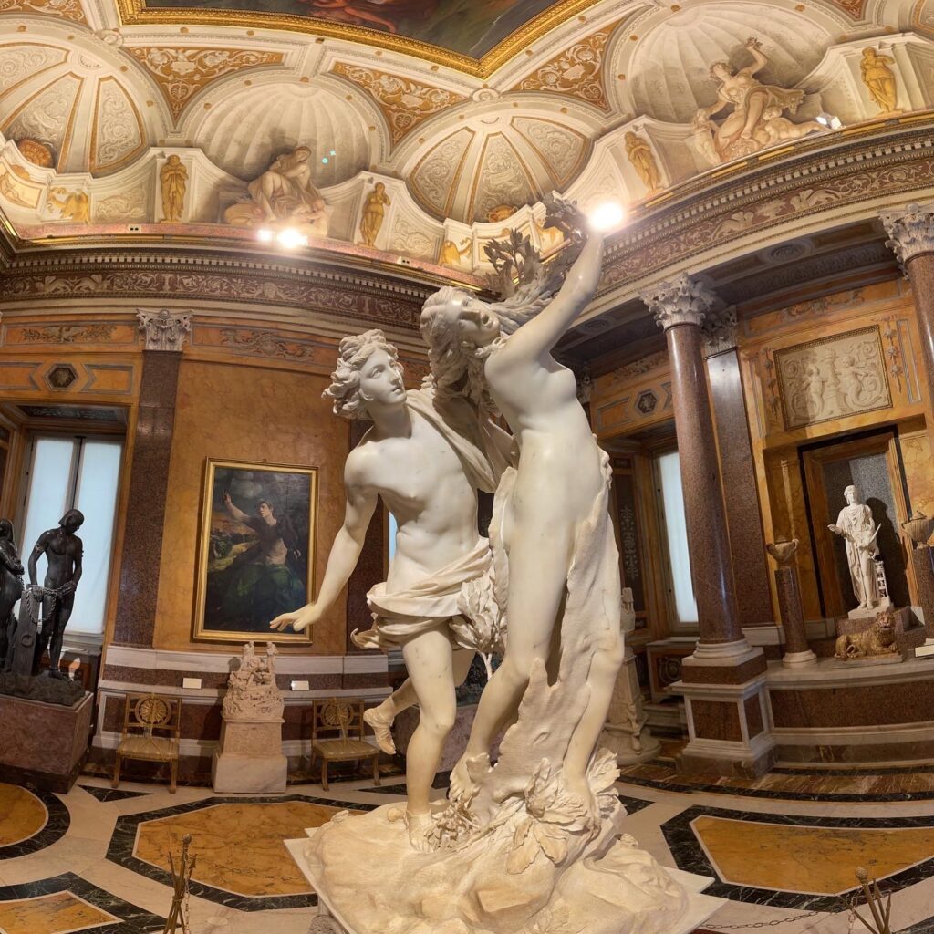 apollo and daphne in the gallery borghese