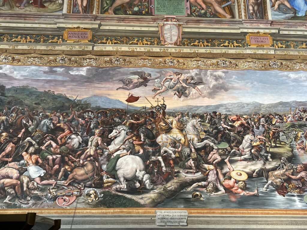 battle of milvian bridge, raphael rooms, vatican city