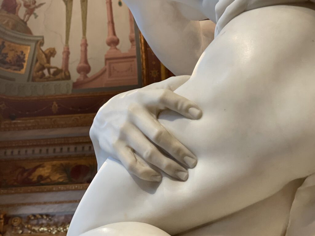 bernini detail in the gallery borghese