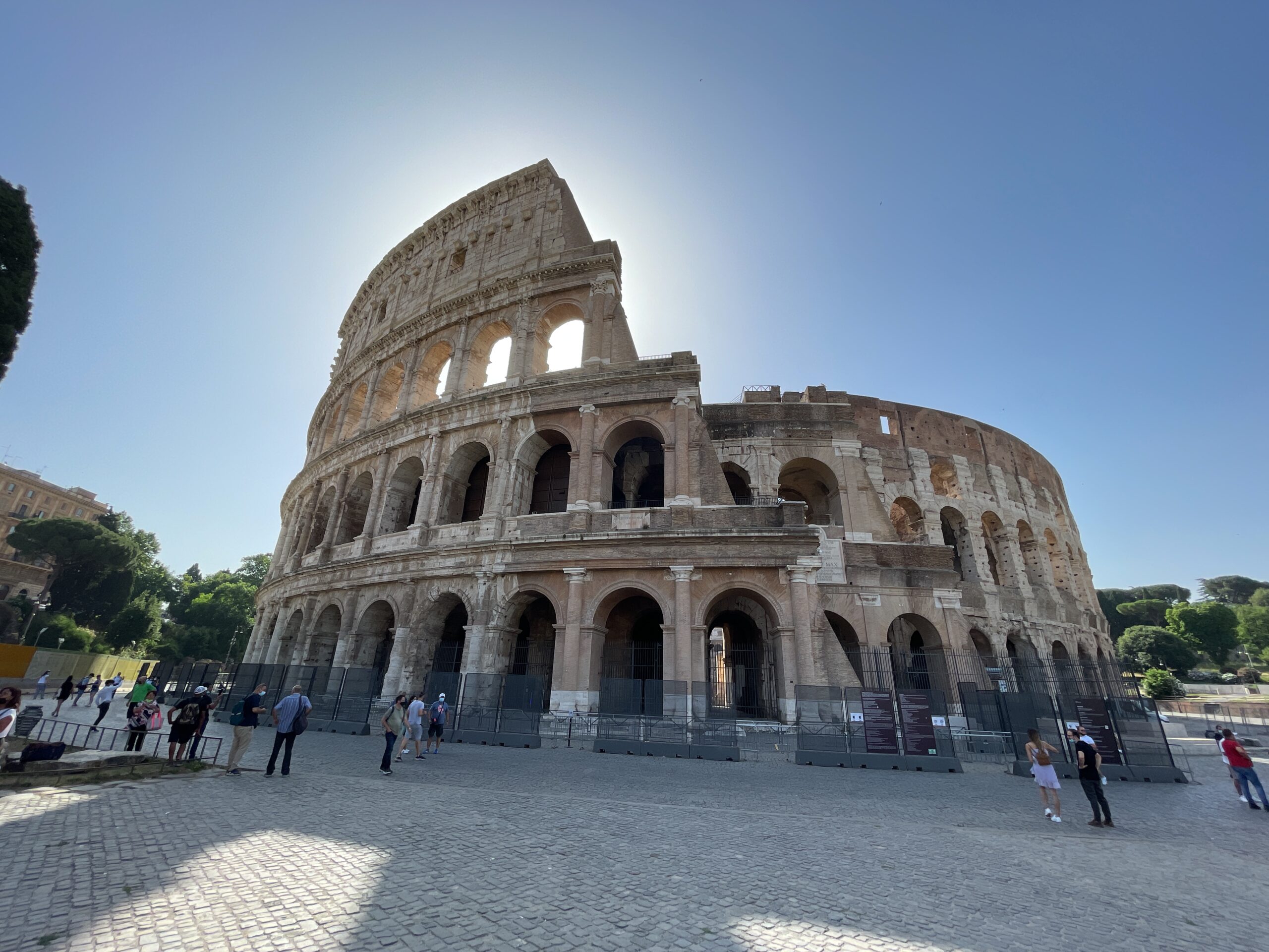 The Colosseum in the rising morning sun