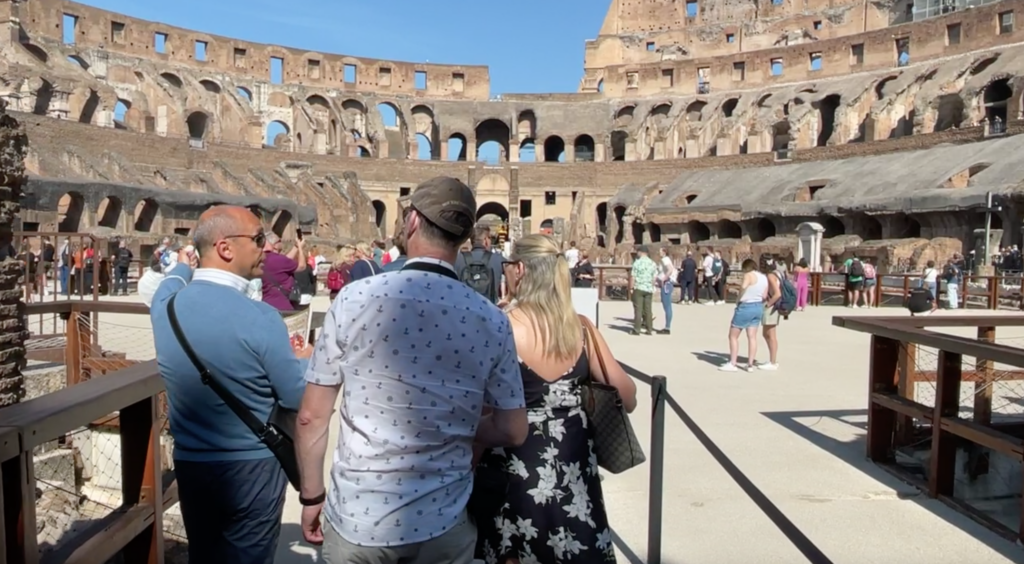 Entering the Colosseum Arena
